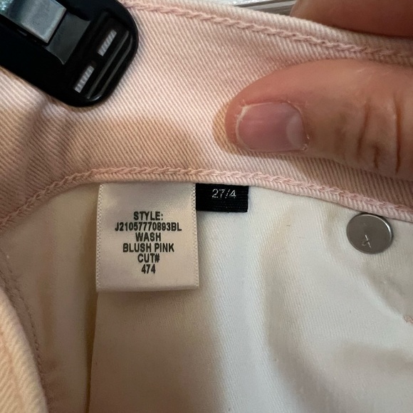 Veronica Beard Charlie Barrel Leg Jeans WomensHigh Rise Tri Tone Blush Pink - Picture 13 of 13